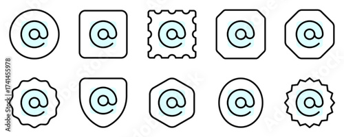 Editable at, mention, email address vector icon. Part of a big icon set family. Perfect for web and app interfaces, presentations, infographics, etc