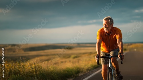 Cycling adventure open road photography scenic landscape side view outdoor lifestyle exploration