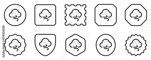 Editable windy cloud vector icon. Part of a big icon set family. Perfect for web and app interfaces, presentations, infographics, etc