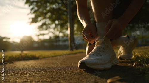 Morning jogging action outdoor park lifestyle photography sunny environment ground level view fitness motivation