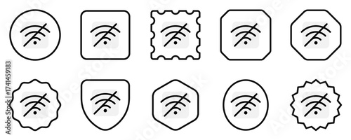 Editable vector no wifi access signal icon. Part of a big icon set family. Perfect for web and app interfaces, presentations, infographics, etc