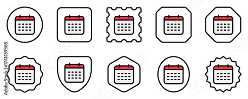 Editable vector calendar, date icon. Part of a big icon set family. Perfect for web and app interfaces, presentations, infographics, etc