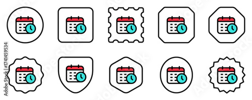 Editable vector time and date schedule icon. Part of a big icon set family. Perfect for web and app interfaces, presentations, infographics, etc
