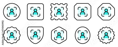 Editable user recognition vector icon. Part of a big icon set family. Perfect for web and app interfaces, presentations, infographics, etc