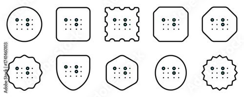 Editable braille vector icon. Part of a big icon set family. Perfect for web and app interfaces, presentations, infographics, etc