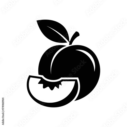 “A minimalist black and white vector illustration of a computer RAM chip icon. The design features a rectangular microchip with rounded corners, detailed with small contact pins on both sides, and the