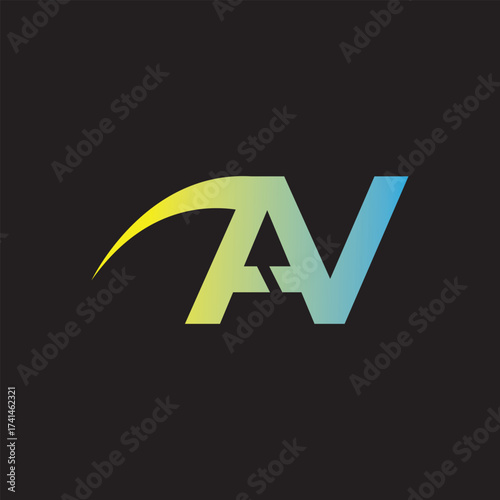 AV Letter Logo Design 