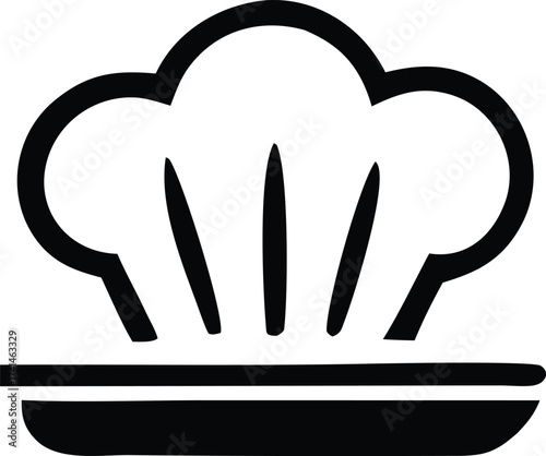 Culinary chef hat icon simple outline symbol representing cooking food preparation and gastronomy services