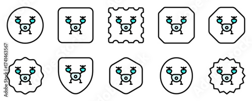 Editable vector drone icon. Part of a big icon set family. Perfect for web and app interfaces, presentations, infographics, etc