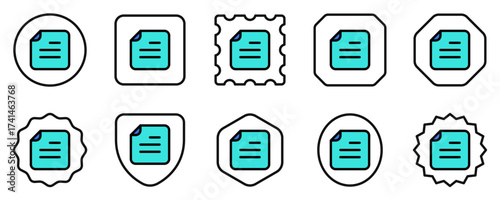 Editable vector text file icon. Part of a big icon set family. Perfect for web and app interfaces, presentations, infographics, etc