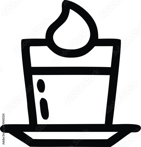 Wallpaper Mural Simple line art candle icon symbol for light warmth flame fire glow spark energy celebration decoration Torontodigital.ca