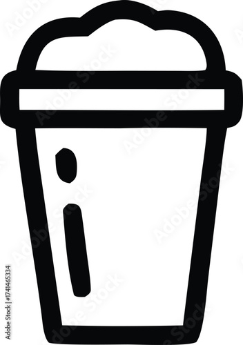 Wallpaper Mural Simple stylized icon of a takeout coffee cup with lid and foamy top for beverage and cafe related designs Torontodigital.ca