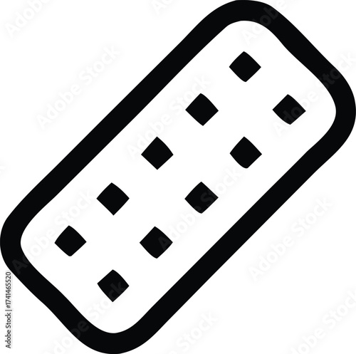 Simple bandage icon representing first aid wound care and medical treatment healthcare symbol for emergency supplies