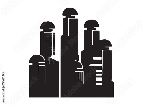 Building icon set, mosque, skyscraper, factory, architecture, city and more, building web icons, vector illustration EPS 10.