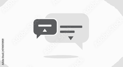 Minimalist gray chat bubble icons for online forum discussion and messaging.