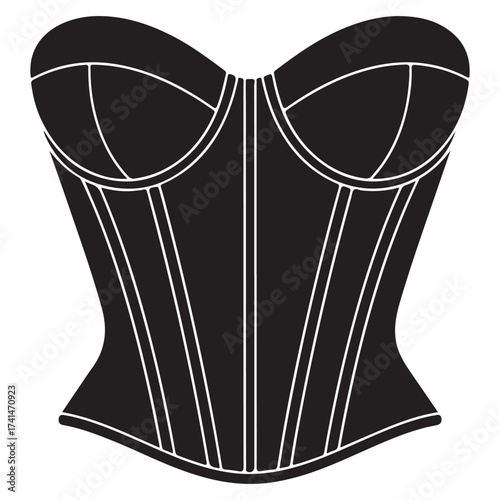 Corset Silhouette Icon – Elegant Lingerie Design