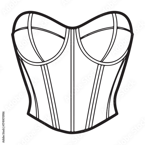 Corset Silhouette Icon – Elegant Lingerie Design