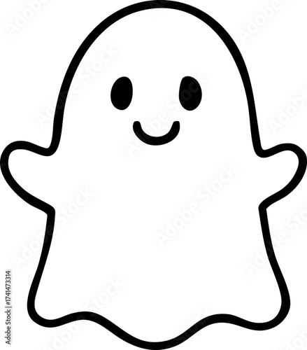 Smiling Ghost Illustration