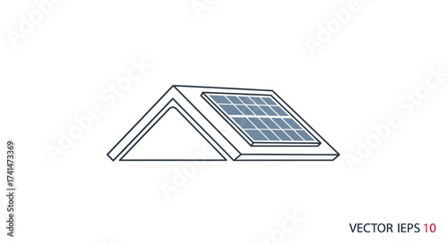 Modern Solar Panel Installation on a Sloping Roofline.