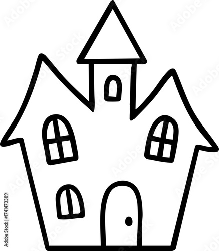 Haunted House Illustration