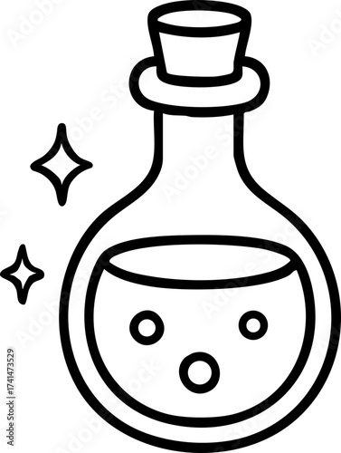 Magic Potion Bottle Illustration