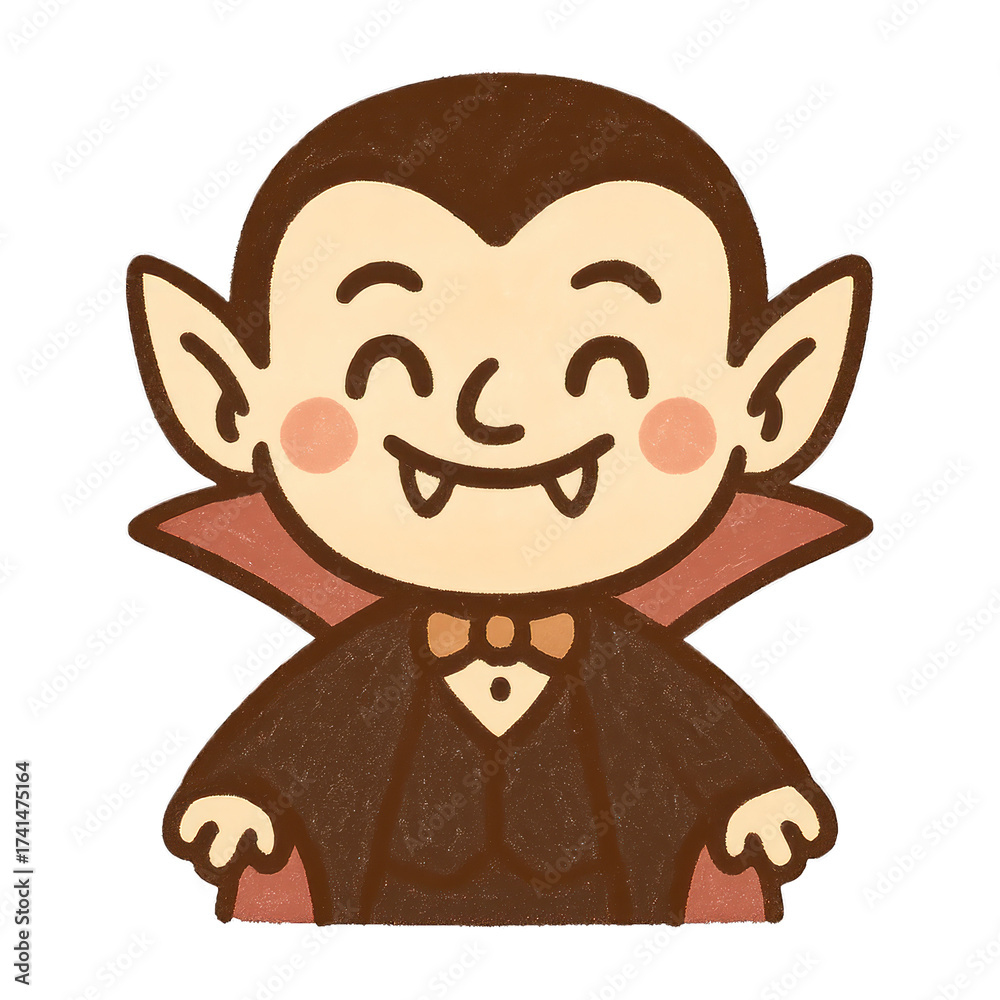 Fototapeta premium PNG Cute cartoon vampire illustration.