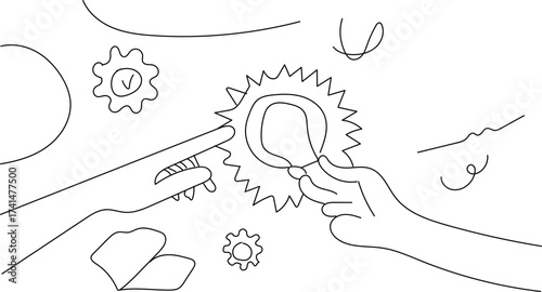 Hand drawn light bulb idea creative process doodle illustration for brainstorming isolated line art 