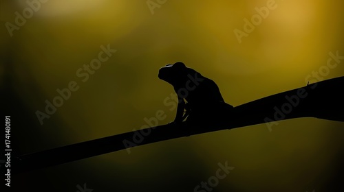 Black silhouettes of a man, woman, and girl climbing a mountain rock at sunset under the sky, embodying fitness and freedom in nature