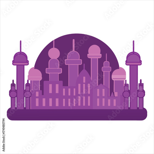taj mahal vector background
