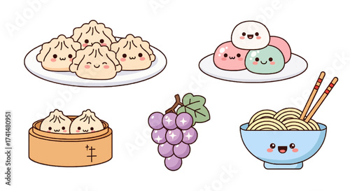 Discover our adorable collection of Kawaii food illustrations