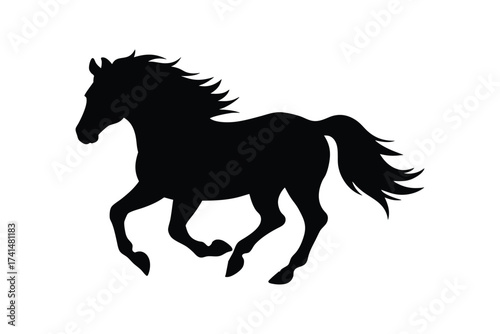 silhouette-of-a-running-horse 