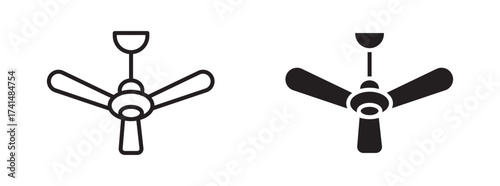 ceiling fan icon set , vector illustration.
