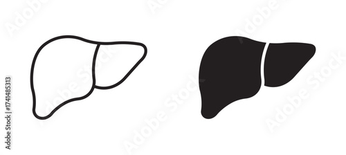 Liver icon, Human anatomy and health concept. vector illustration .