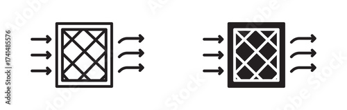 Filteration air icon , Air purifier. Air filter  icon. vector illustration .