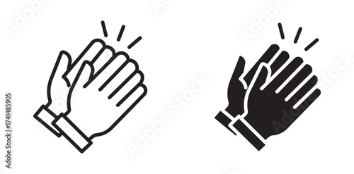 Hand clapping icon, vector illustration .