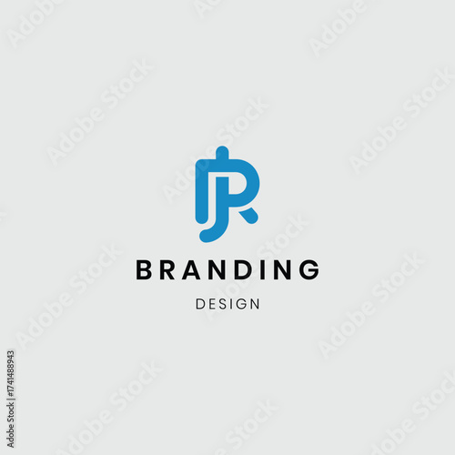 "Bold JR $ RJ logo with metallic texture for a strong corporate identity."