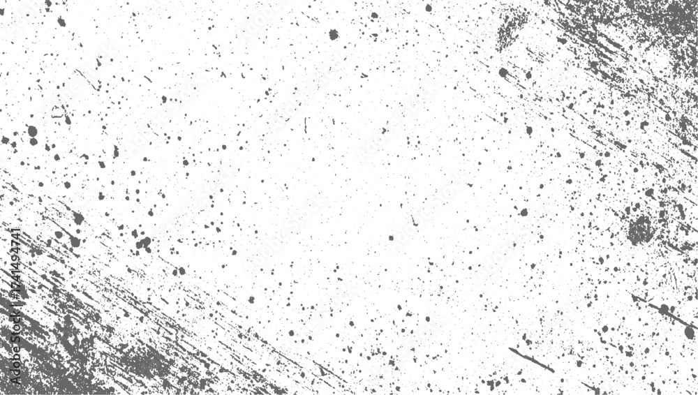 Fototapeta premium Grey speckles distressed background abstract black