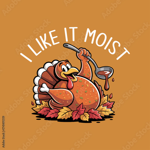 Funny Thanksgiving Typography Vector with Turkey and Quote Get Your Fat Pants Ready.ai