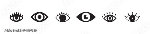 Simple eye icon, eye icon vector in flat style, watch sign symbol, eyeball Icon Silhouette, Vector Illustration EPS 10.
