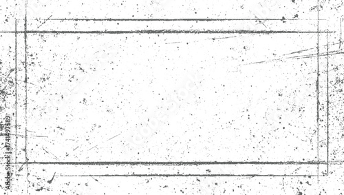 Distressed grunge frame with speckles and scratches border