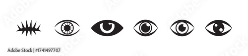 High resolution eye icon set, various styles eye icon, eye icon vector, eyesight symbol vector for apps or website, vector illustration EPS 10.