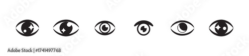 Stylized eye icon, eye symbol, open eyes icons, human eye icons, eyesight symbol vector illustration EPS 10.
