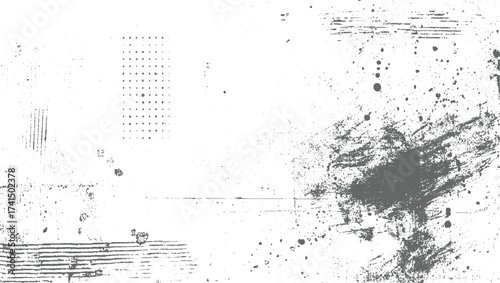 Wallpaper Mural Gray splatters and lines on white background grunge texture Torontodigital.ca