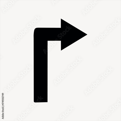 Right Turn Traffic Sign Icon on White Background

Black Arrow Indicating Right Turn Symbol

Road Direction Sign Showing Right Turn Isolated

Simple Right Turn Arrow Sign Vector Illustration

Minimalis