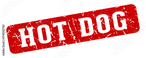 hot dog rectangular sign. hot dog stamp