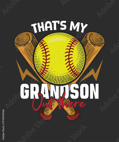 that's my grandson out there vintage t-shirt design