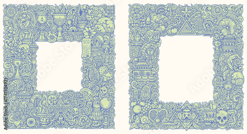 Vintage Baroque Victorian frame border, frame flower pattern vector floral engraved scroll ornament leaf retro decorative design. filigree calligraphic heraldic shield swirl