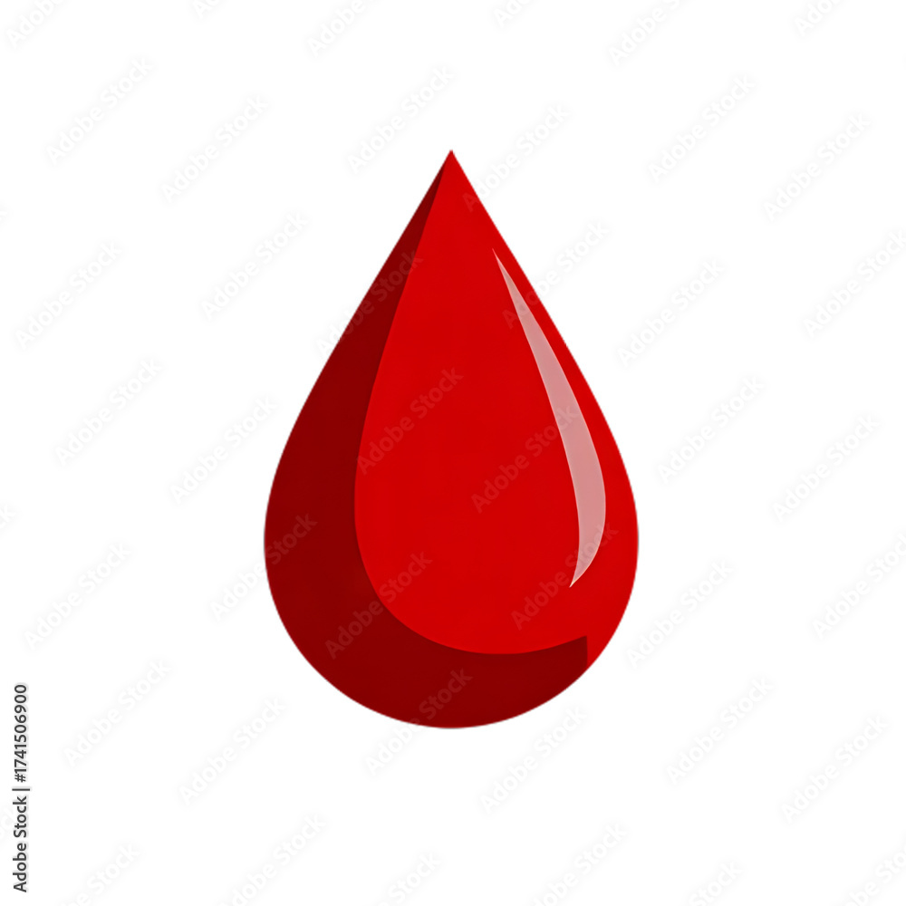 Fototapeta premium A minimalist of a single blood drop