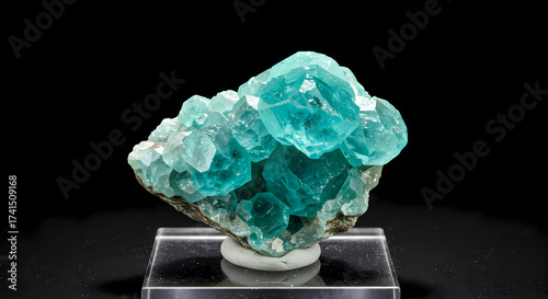 Vibrant Teal Mineral Crystal Specimen: A Natural Earth Gem for Collectors and Scientific Display