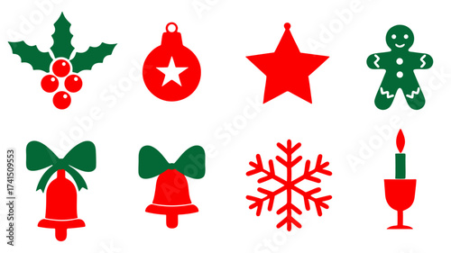 christmas icons set